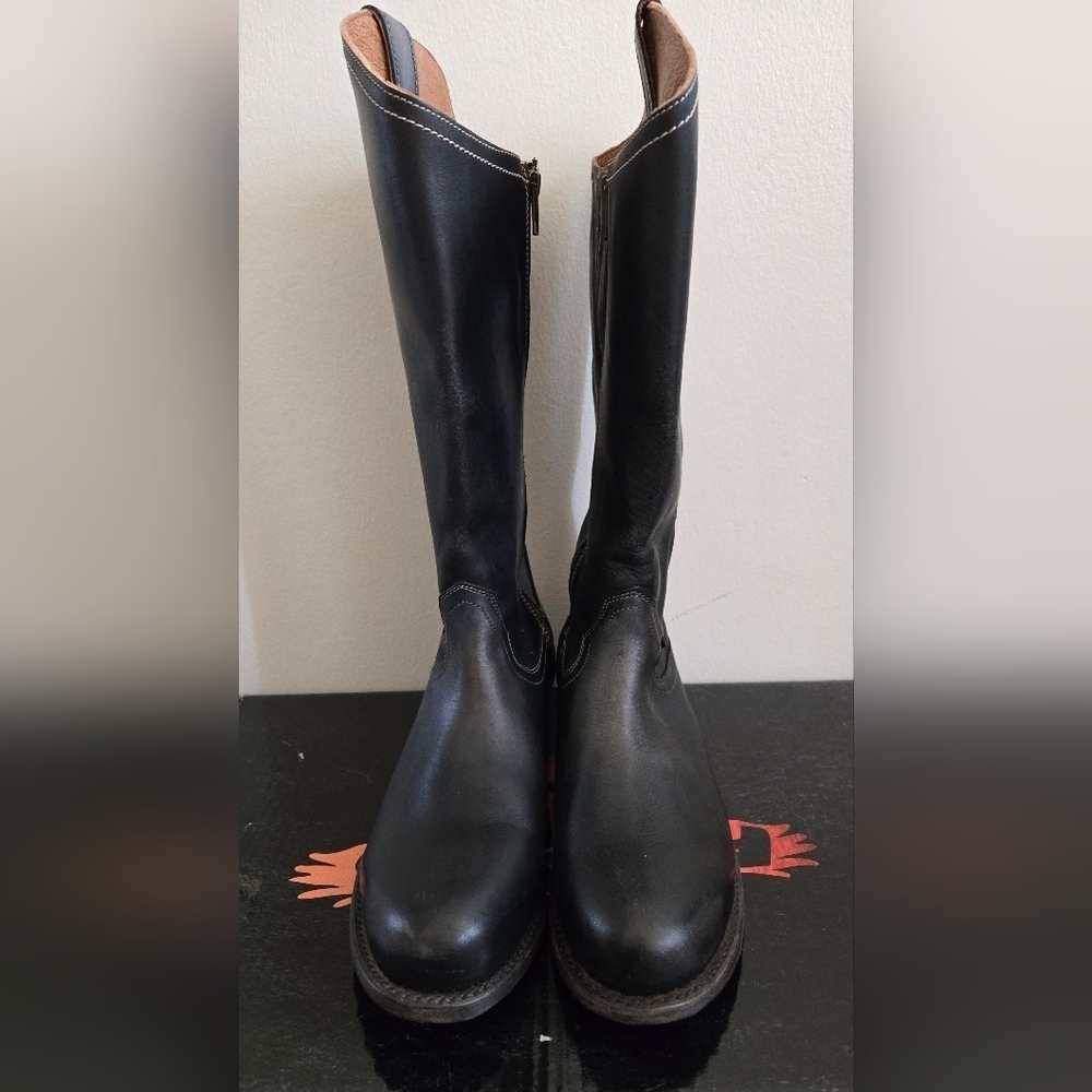 Freebird 'Rigger' Leather Western Zip up Handcrafted Boots NIB Black size 11 - Picture 3 of 9